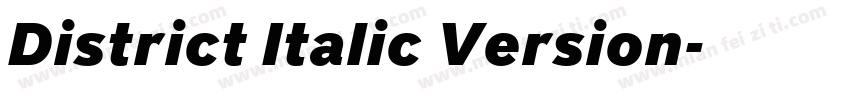 District Italic Version字体转换